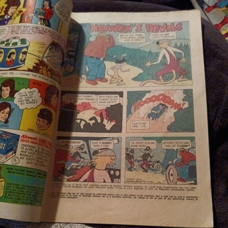 Smokey The Bear #9 Whitman variant 1972 Gold Key bronze age cartoon comics