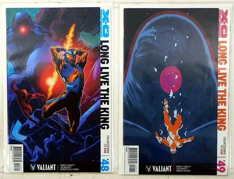 X-O Manowar Lot of 2 #48 B, 49 (2016) Valiant Comics Var 1st Print Comic Books