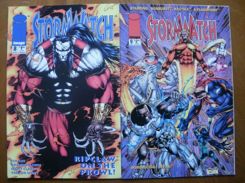 2 Near-Mint Image STORMWATCH #8 #9 (1993) Ripclaw Defile Choi Lee Clark Scott