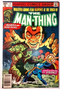 Man-Thing #4 (5.5, 1980)[waterstain back cover] 