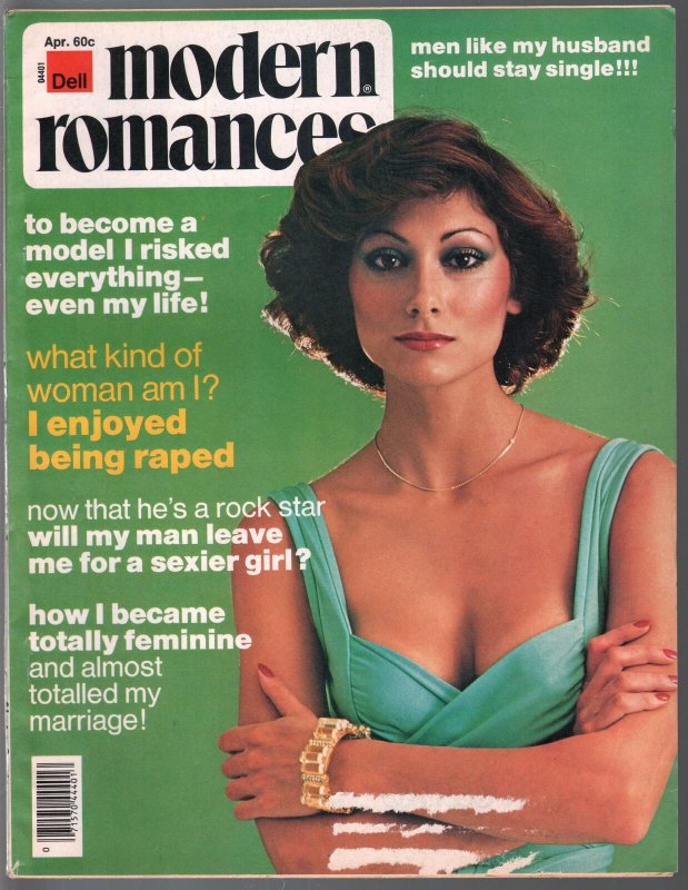 Modern Romances 4/1976-Dell-exploitation magazine-spicy pulp stories-pin-ups-VG