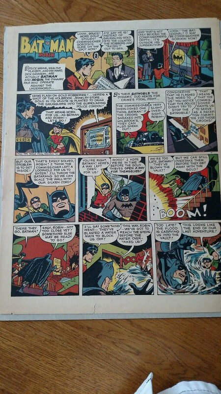 Batman Newspaper Comics Clipping