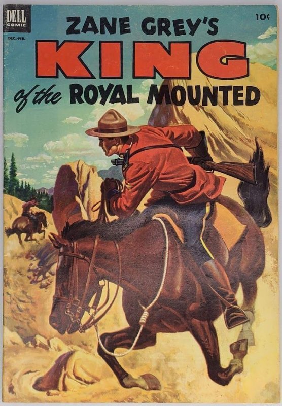 Zane Grey's King of the Royal Mounted 10 Dell 1953 5.5 FN- Painted Cover