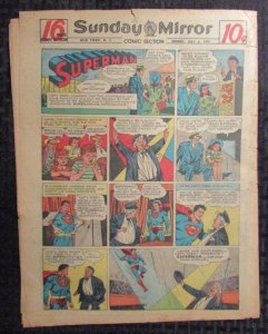 1947 July 6 Sunday Mirror Comic Section VG 4.0 Superman / Joe Palooka 16pgs