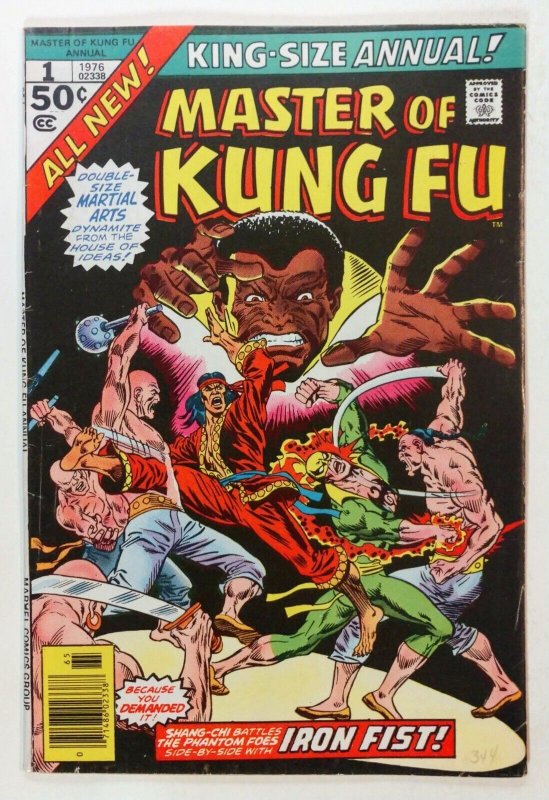 Master of Kung Fu Annual #1 (1976) First team-up of Shang-Chi and Iron Fist 
