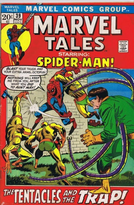 Marvel Tales #39 ORIGINAL Vintage 1972 Marvel Comics Spider-Man Dr Octopus