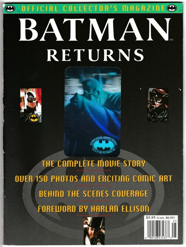 Batman Returns Collectors Magazine Hologram Cvr (Topps, 1992)