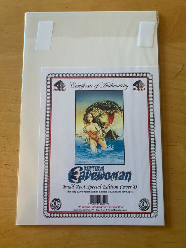 CAVEWOMAN RIPTIDE BUDD ROOT RISQUE COVER D LIMITED TO 450 WITH COA