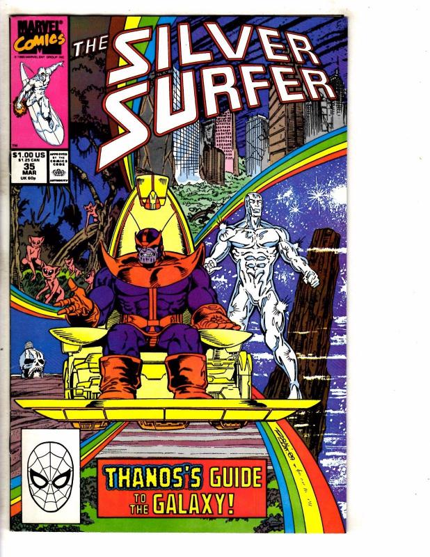 Silver Surfer # 35 VF/NM Marvel Comic Book Avengers Thanos Gauntlet War J252