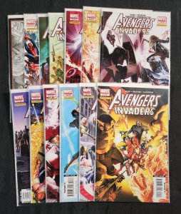 Avengers Invaders 13PC LOT #1-12+Sketchbook Alex Ross Art/Complete (8.5-9.0)2008