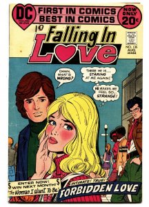 FALLING IN LOVE #135 1972-DC COMIC-Black ROMANCE CVR