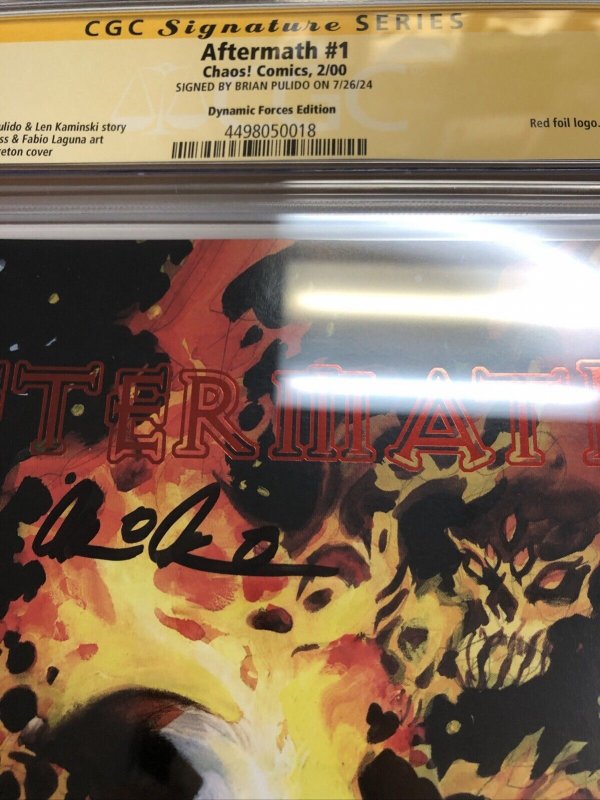 Aftermath (2000) # nn (CGC 9.6 SS) Signed Brian Pulido * Census = 1 * Certified