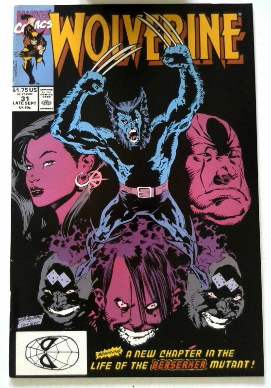 Wolverine #31 Marvel 1990 NM- Copper Age 1st Printing Comic Book