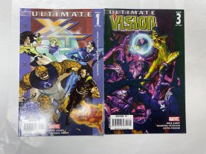 3 MARVEL comic books Ultimate X-Men #28 X-Men/ FF #1 Vision #3 80 KM18