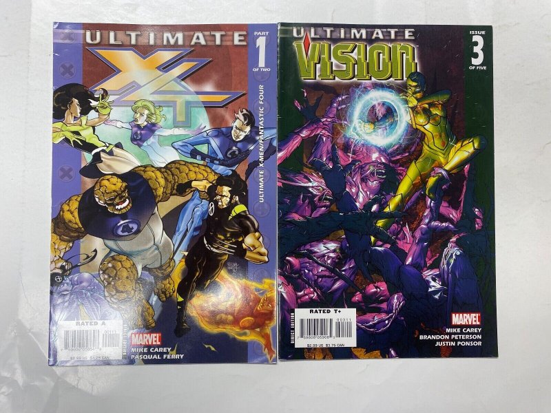 3 MARVEL comic books Ultimate X-Men #28 X-Men/ FF #1 Vision #3 80 KM18