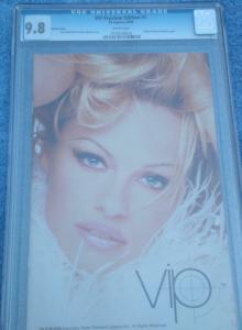 VIP #1, CGC = 9.8, NM/M, Pamela Anderson, Preview Variant Photo Cover, 2000