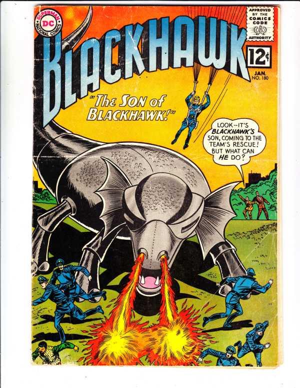 Blackhawk #180 (Jan-63) VG- Affordable-Grade Black Hawk, Chop Chop, Olaf, Pie...