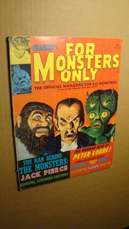 FOR MONSTERS ONLY 5 DRACULA PETER LORRE FRANKENSTEIN FAMOUS MONSTERS 