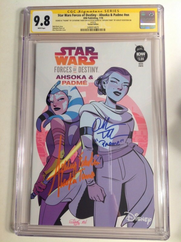 Cgc Ss Star Wars Forces Of Destiny Ahsoka Padme Signed Eckstein