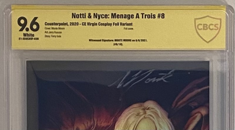 Notti & Nyce: Ménage A Trois #8 Virgin Foil CE Exclusive LTD to 10 CBCS SS 9.6