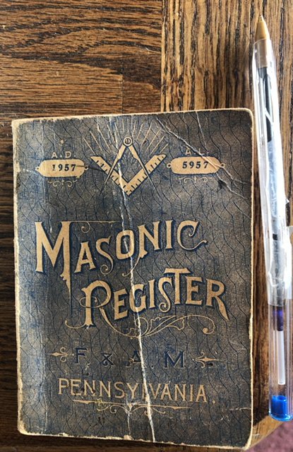 1957 Masonic Register-PA,506p… Pocket sized