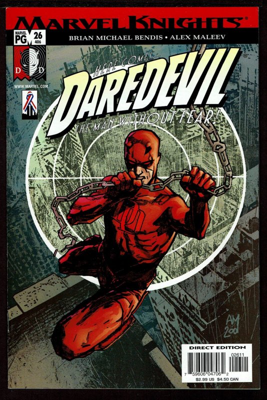 Daredevil #26 Bendis/Maleev Starts (Dec 2001, Marvel)  9.2 NM-