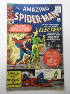 The Amazing Spider-Man #9 (1964) GD/VG Condition 1st Appearance of Electro!