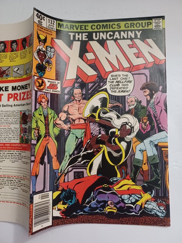 X-Men #132 newsstand - 1st full Hellfire Club - 1980 - VF