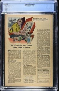 Fantastic Four #9 1962 Marvel Comics CGC 6.5 3rd Silver Age app Sub-Mariner