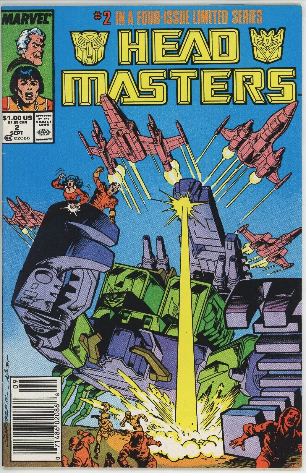 Transformers Headmasters 2 (1987) 5.5 FN *Broken Glass* Comic