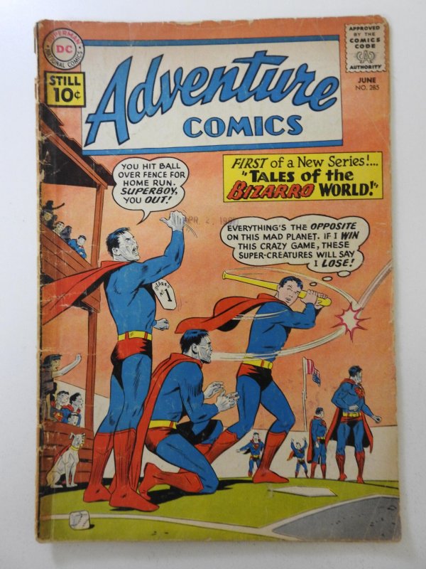 Adventure Comics #285 (1961) 1st Tales of Bizarro World! Good+ Condition!