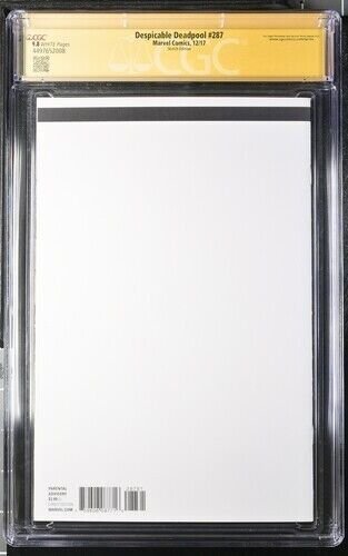 Despicable Deadpool (2017) #287 (CGC 9.8 SS) Signed sketch Tim Vigil  * Marvel