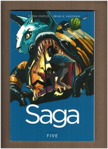 Saga Volume Five Graphic Novel Softcover Image Brian K. Vaughan 2015 NM- 9.2