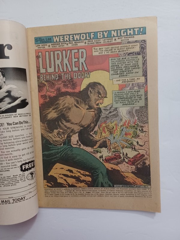 Werewolf by Night #8 - Mike Ploog - 1973 - FN/VF