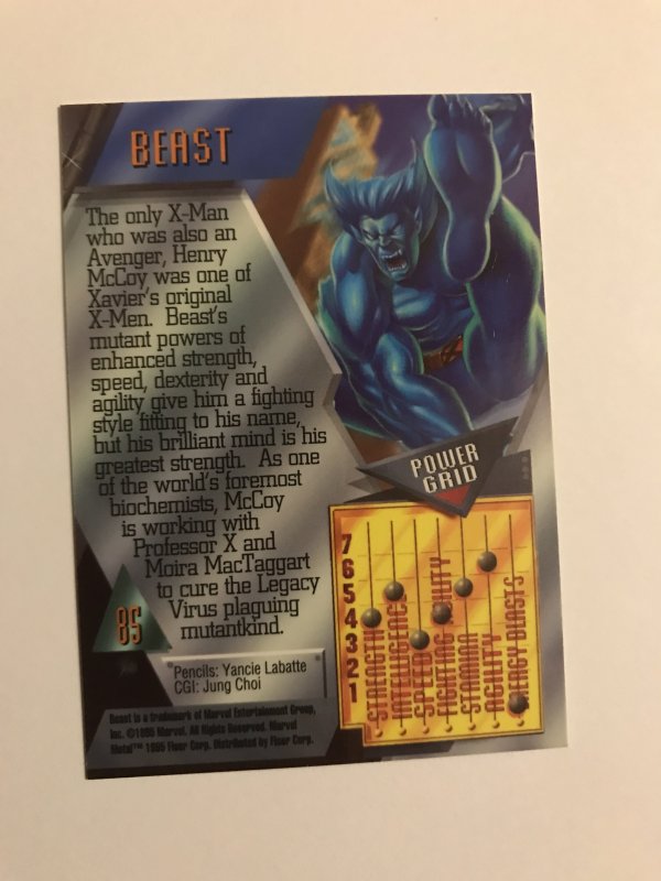 BEAST #85 card : Marvel Metal 1995 Fleer Chromium; NM/M X-men, base