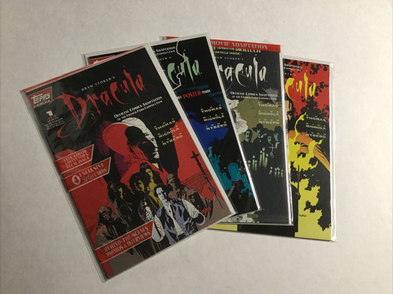 Dracula 1-4 1 2 3 4 Lot Set Run Nm Near Mint Topps Comics Stoker