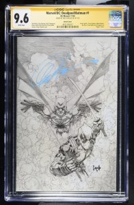 DEADPOOL BATMAN #1 MARVEL 1:200 GREG CAPULLO VARIANT SIGNED CGC SS 9.6 NM