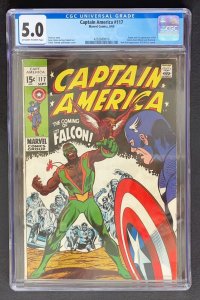 Captain America #117 Marvel 1969 CGC 5.0 Falcon Sam Wilson