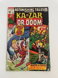 Astonishing Tales # 4 VG/FN Marvel Comic Book Ka-Zar Zabu Dr. Doom 10 LI6