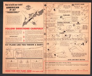 Jack Armstrong Thunderbolt & YAK Model Airplanes 1944-original envelope-prom