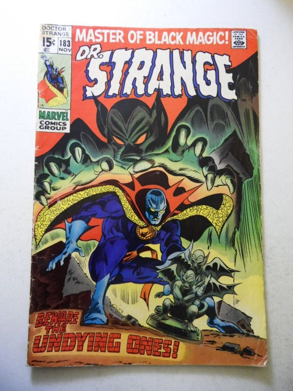 Doctor Strange #183 (1969) VG- Condition tape residue/stain on top of spine