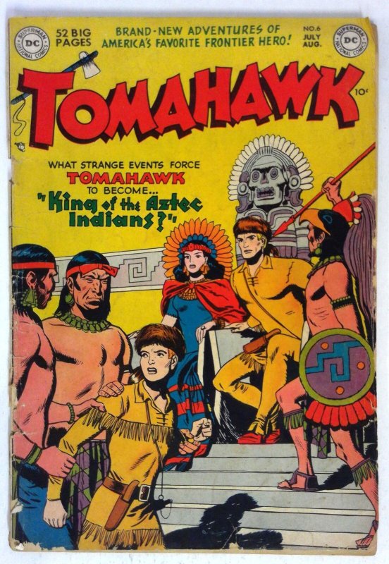 Tomahawk #6 (1951) Aztec Indians comic book DC G