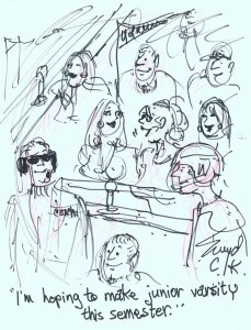 Doug Sneyd Signed Original Art Prelim Sketch Playboy Gag Rough ~ Junior Varsity