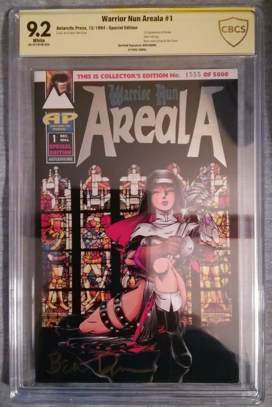 Warrior Nun Areala #1 CBCS 9.2 Ben Dunn Signed #1555/5000 Limited Netflix