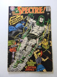 The Spectre #1 (1967) VG condition moisture stain back cover
