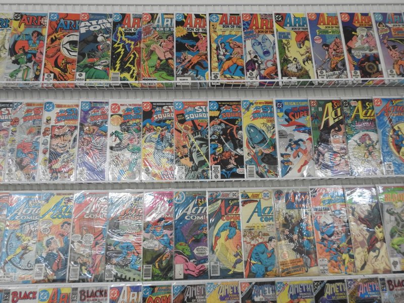 Huge Lot of 130+ Comics W/ Action Comics, Batman, Superman Avg. VF- Condition!