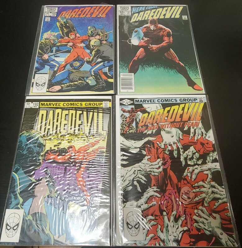 4PC DAREDEVIL LOT (9.0) #180,192,193,195!! 1983 