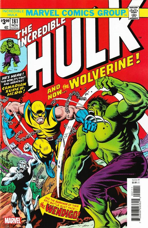 Incredible Hulk #181 Facsimile Edition | Reprint 1st App Wolverine (NM)