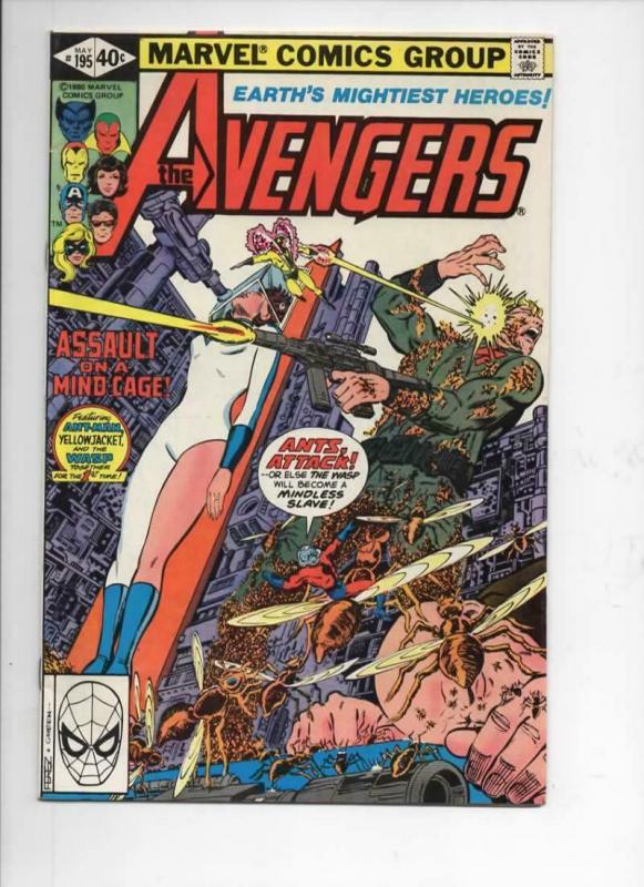 AVENGERS #195, FN, TaskMaster cameo, Ant-man, Wasp, 1963 1980