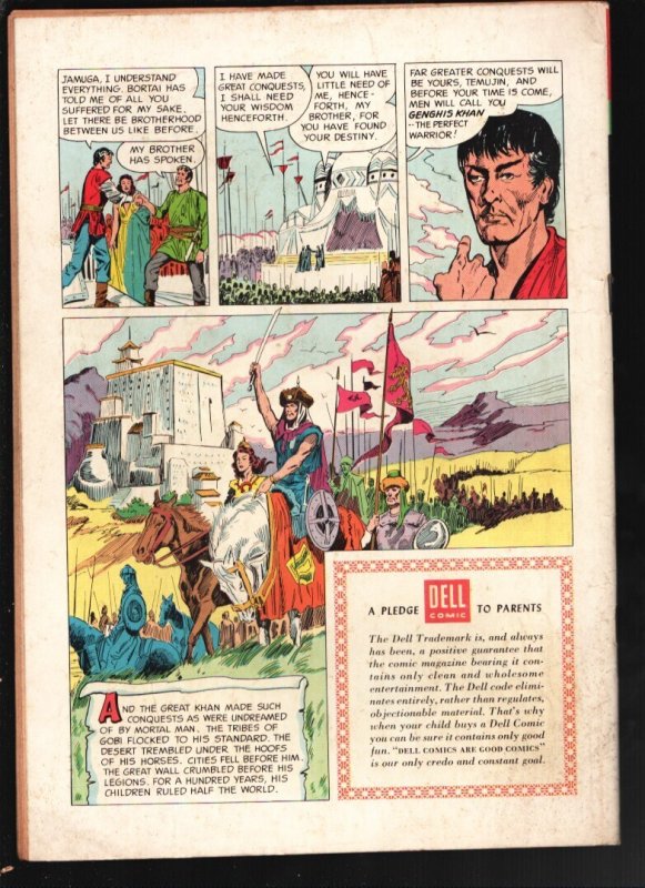 The Conqueror-Four Color Comics #690 1956- John Wayne as Genghis Khan- Dell M...
